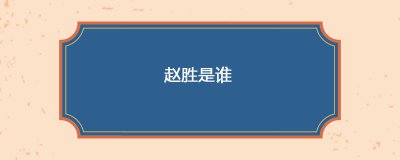 ​赵胜是谁