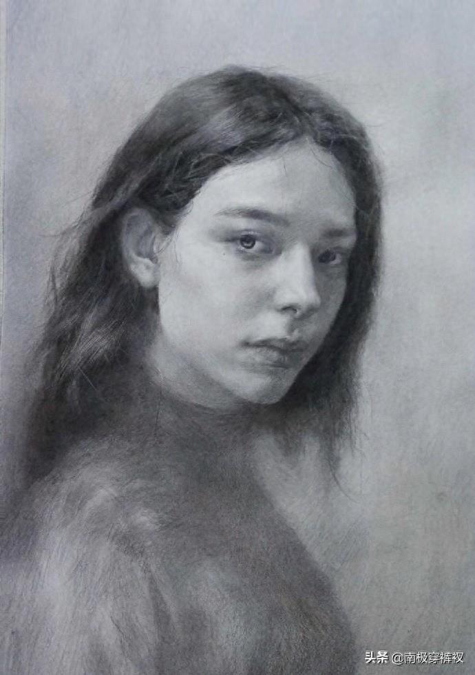 非常唯美的小姐姐人物肖像素描画，值得收藏学习